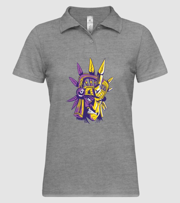 Războinic Aztec model gri pe tricou