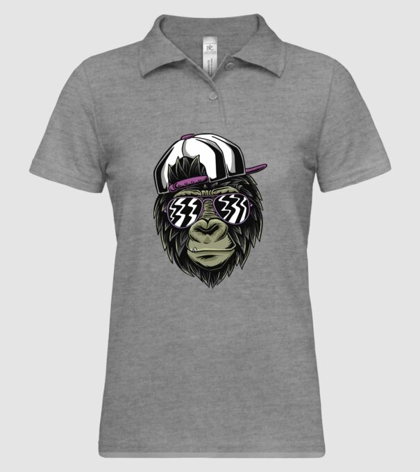 Cool Monkey model gri pe tricou