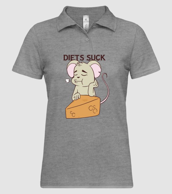 Șoricel diet model gri pe tricou