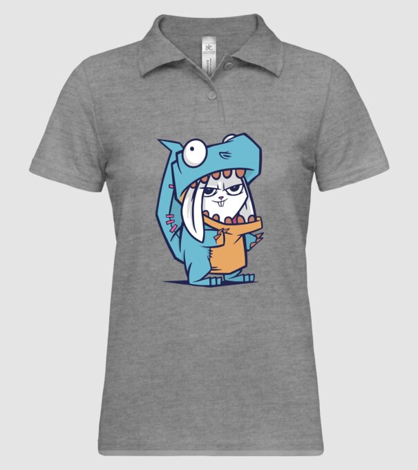 Costum de dinozaur model gri pe tricou