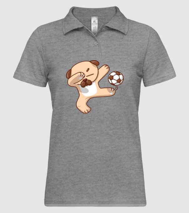Cățel fotbalist DAB model gri pe tricou