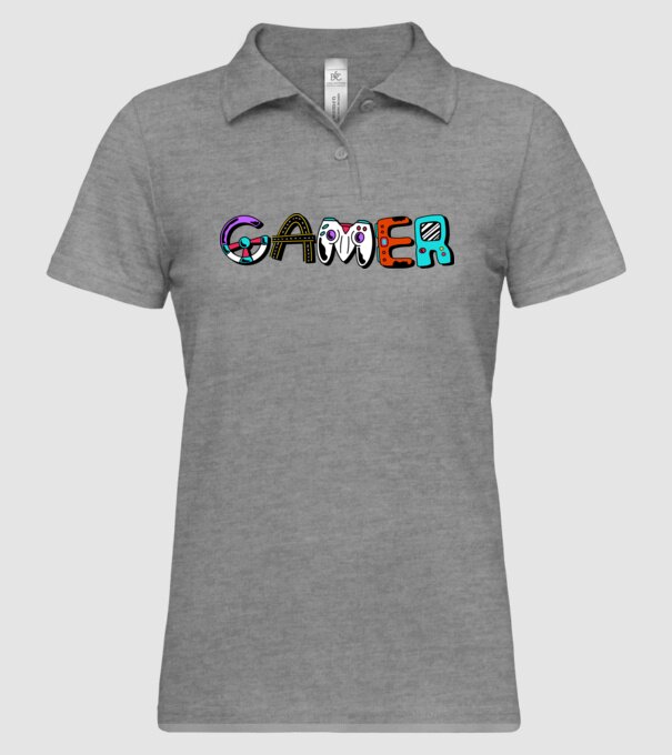 Inscripție Gamer model gri pe tricou