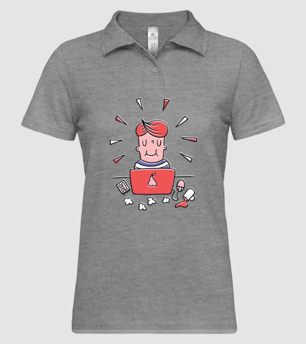 Imagine Home Office model gri pe tricou