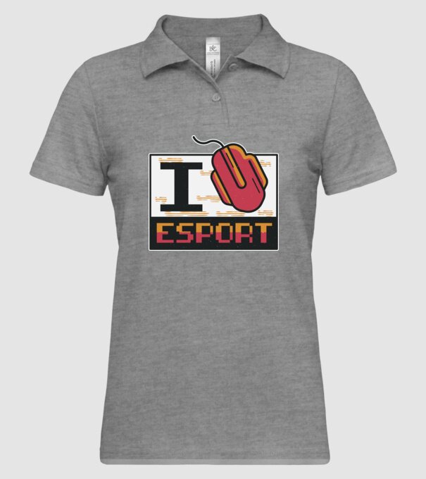 I love Esport model gri pe tricou
