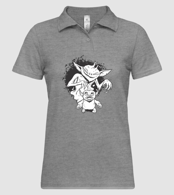 Umbră înfricoșătoare model gri pe tricou