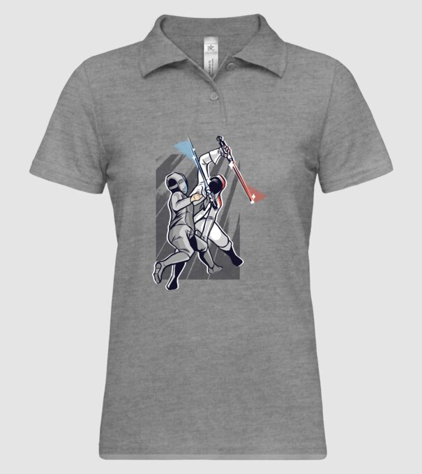 Sabie laser scrimă model gri pe tricou