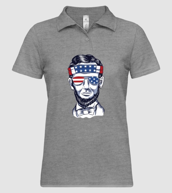 Lincoln USA model gri pe tricou