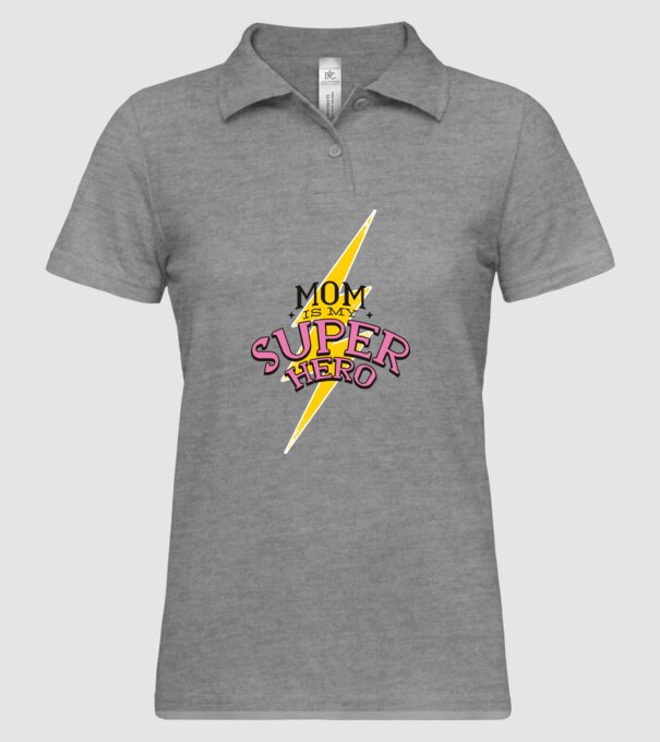 Mom is my Superhero tricou pentru mama model gri pe tricou