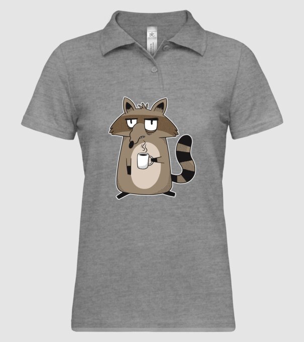 Raton cu cafea model gri pe tricou