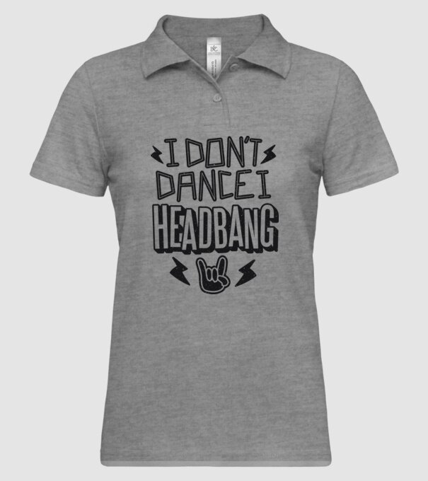 Nu dansez, fac Headbang model gri pe tricou