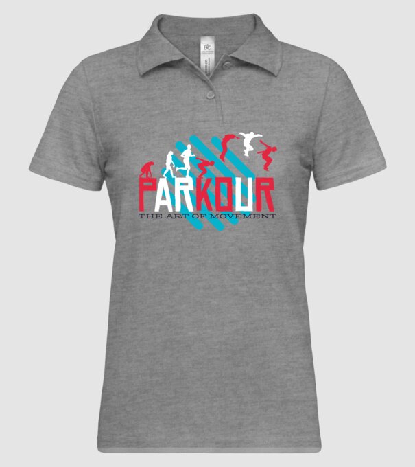 Parkour - Arta mișcării model gri pe tricou