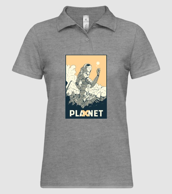 Planet X model gri pe tricou