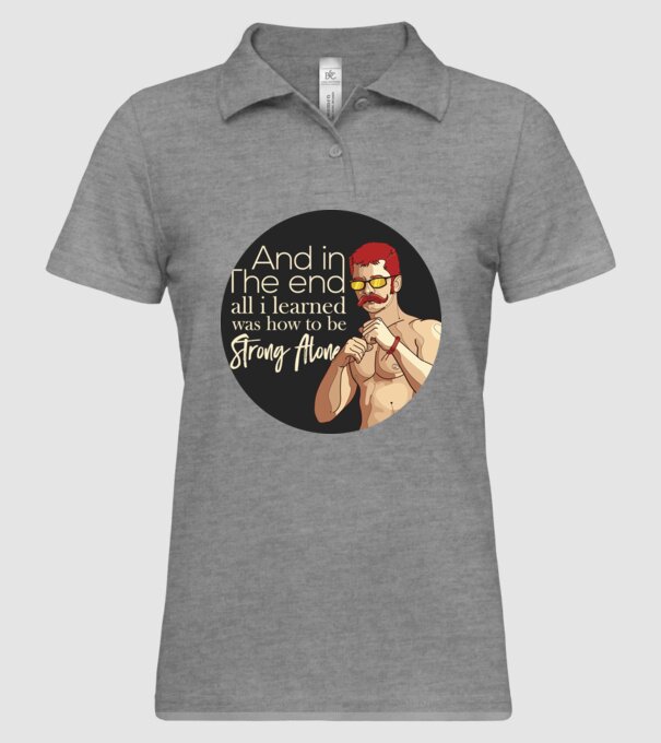 Strong alone model gri pe tricou