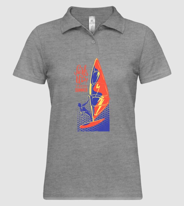 Surfs up this summer model gri pe tricou