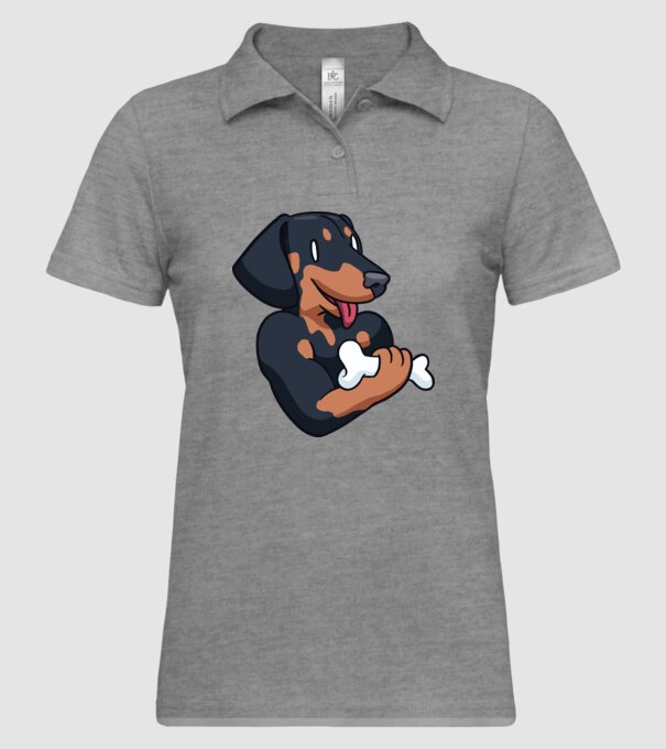 Antrenament Teckel model gri pe tricou