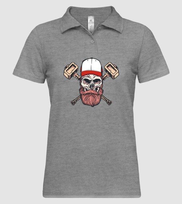 Craniu Viking model gri pe tricou