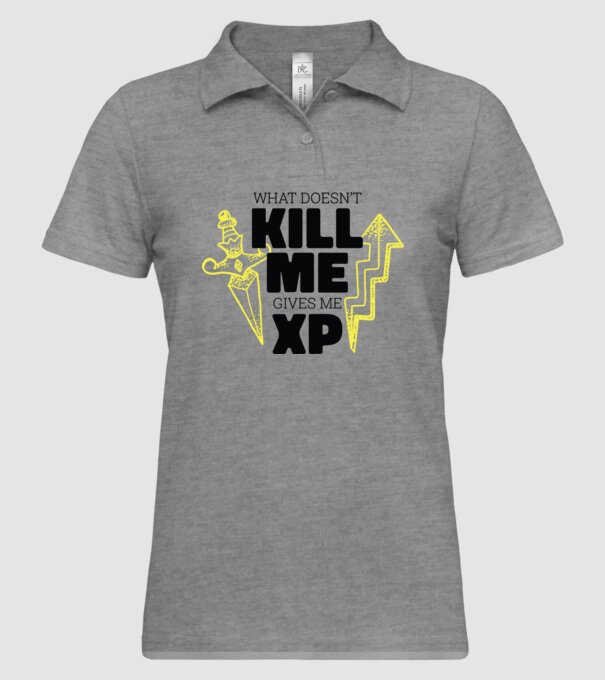 Ceea ce nu te omoară îți dă XP model gri pe tricou