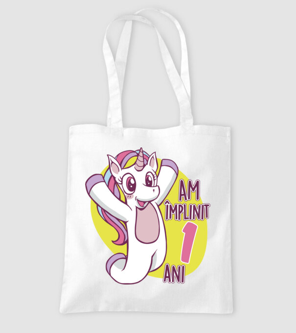 Am împlinit 1 an model alb pe tricou