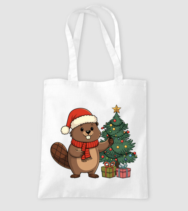 Bober Kurwa Christmas 2 model alb pe tricou
