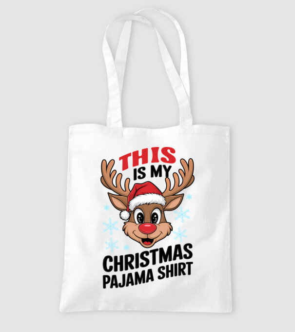 Christmas Pajama Reindeer Alb model alb pe tricou