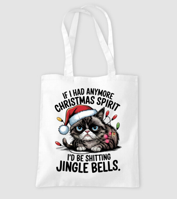 Christmas Spirit Grumpy Cat Alb model alb pe tricou