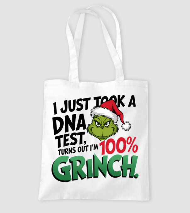 Grinch DNA test model alb pe tricou