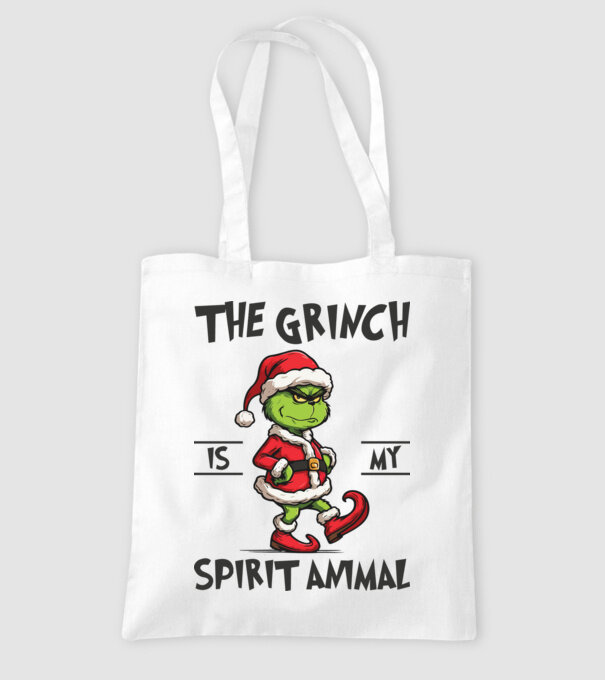 Grinch is my spirit animal model alb pe tricou