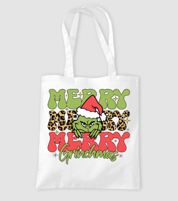 Merry Grinchmas model alb pe tricou