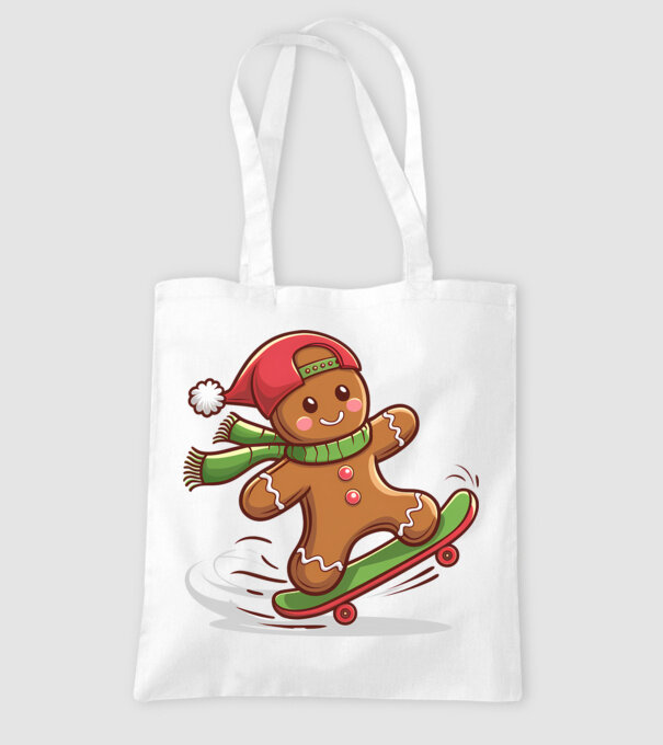 Patinator de turtă dulce model alb pe tricou