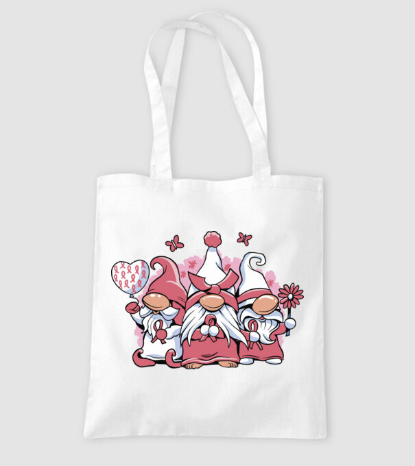 Pink christmas Gnomes model alb pe tricou