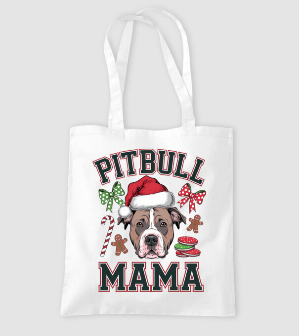 Pitbull Mama model alb pe tricou