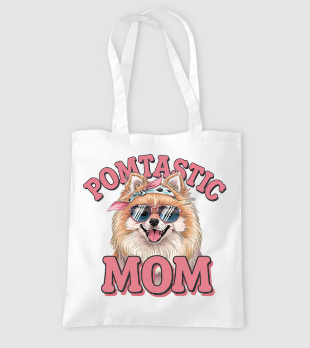Pomtastic Mom model alb pe tricou