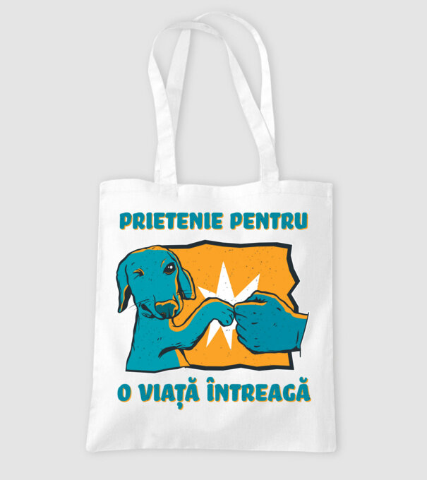 Prietenie pentru o viață întreagă model alb pe tricou