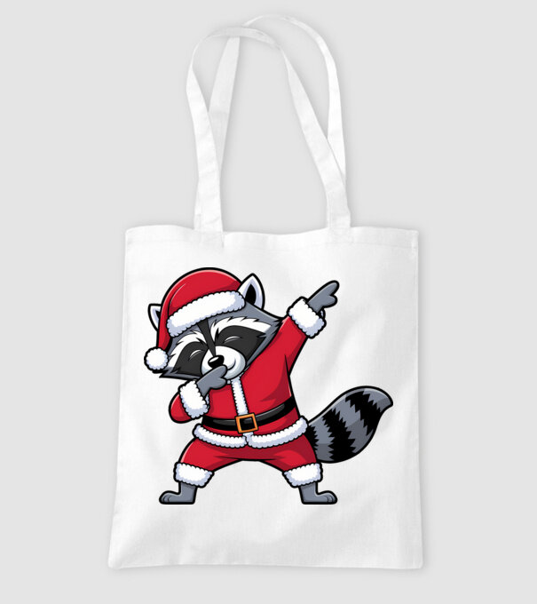 Raton Dab Xmas model alb pe tricou