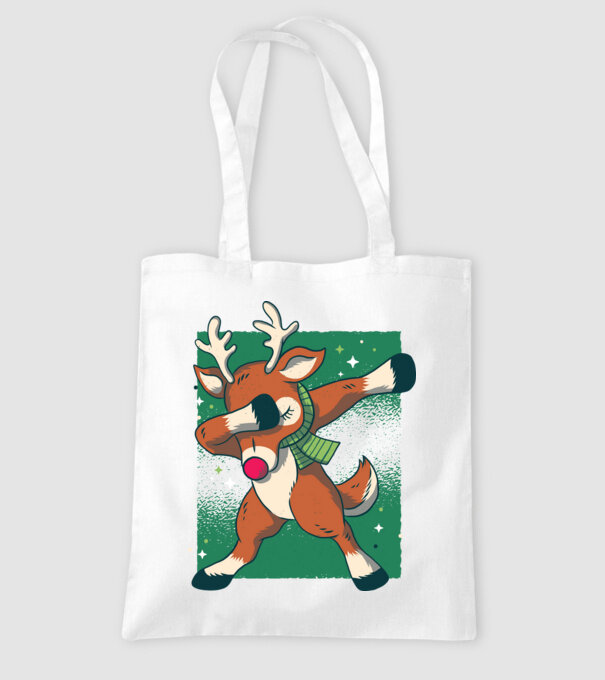 Rudolph DAB model alb pe tricou