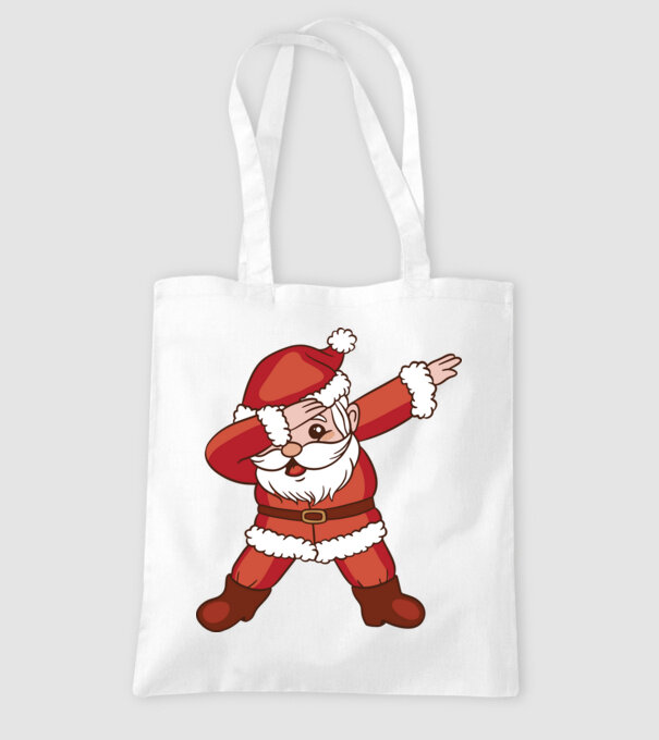 Santa Dab model alb pe tricou