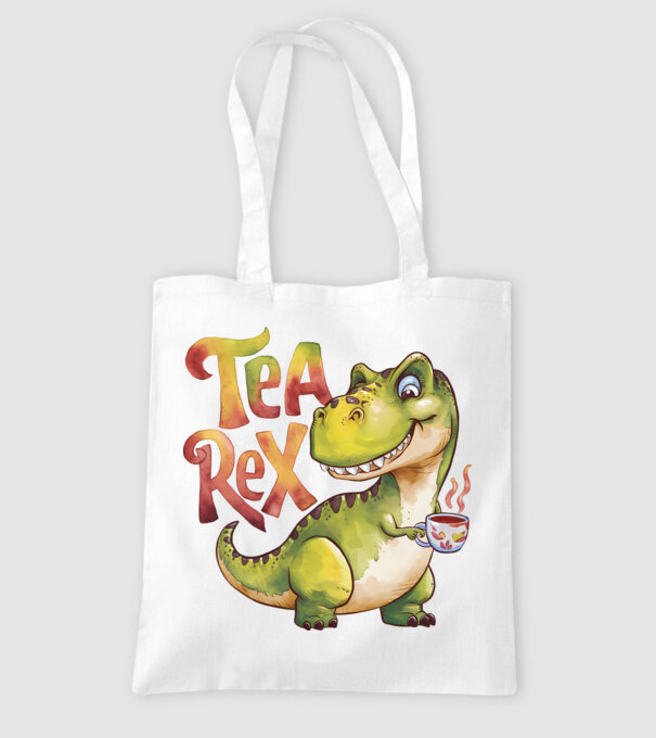 Tea Rex model alb pe tricou