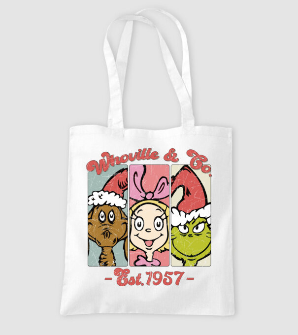 Whoville & Co. - Grinch model alb pe tricou