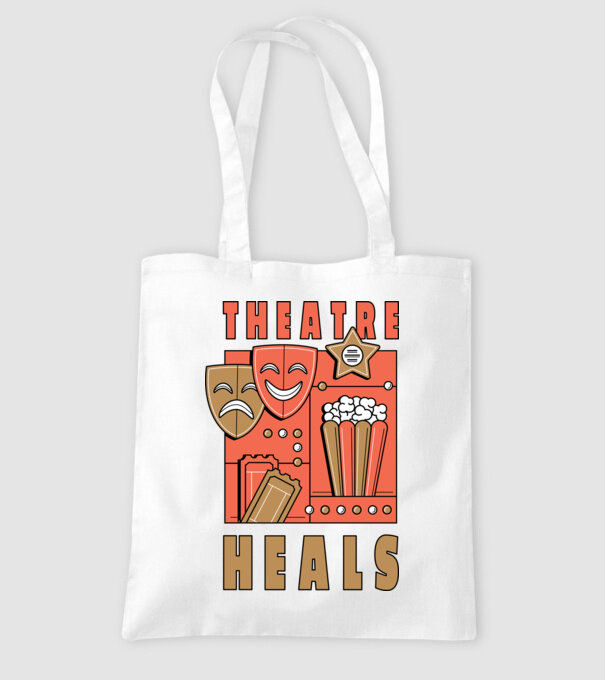 Teatrul vindecă model alb pe tricou