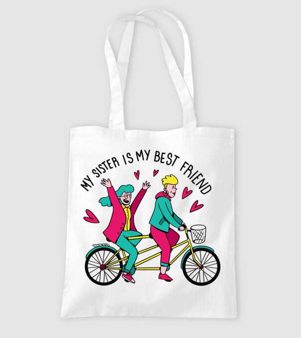 Sora mea este cea mai bună prietenă model alb pe tricou