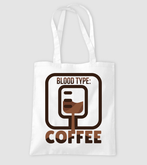 Grupa mea de sânge este cafeaua model alb pe tricou