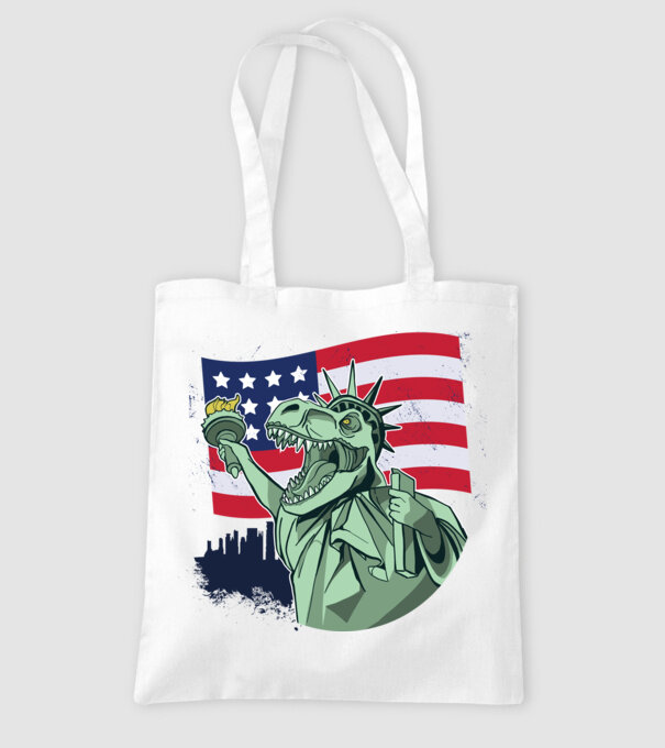 Ziua Independenței americane 4 iulie T-rex model alb pe tricou