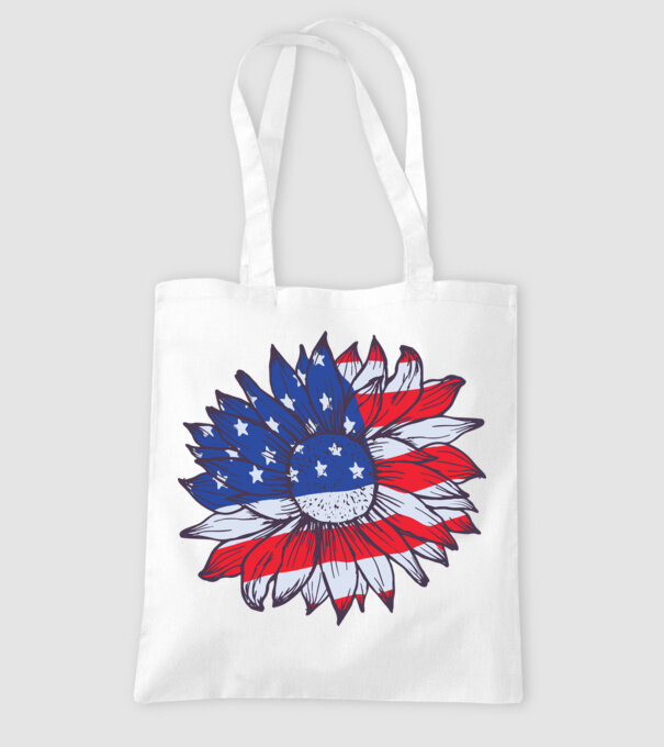 Floarea-soarelui americană Usa Sunflower model alb pe tricou
