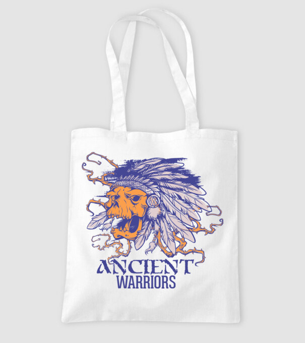 Ancient Warriors model alb pe tricou