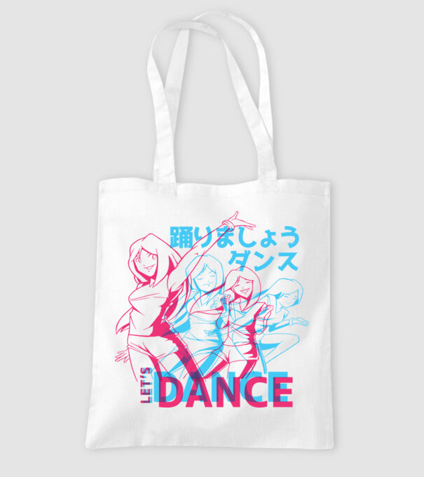 Anime Dance model alb pe tricou