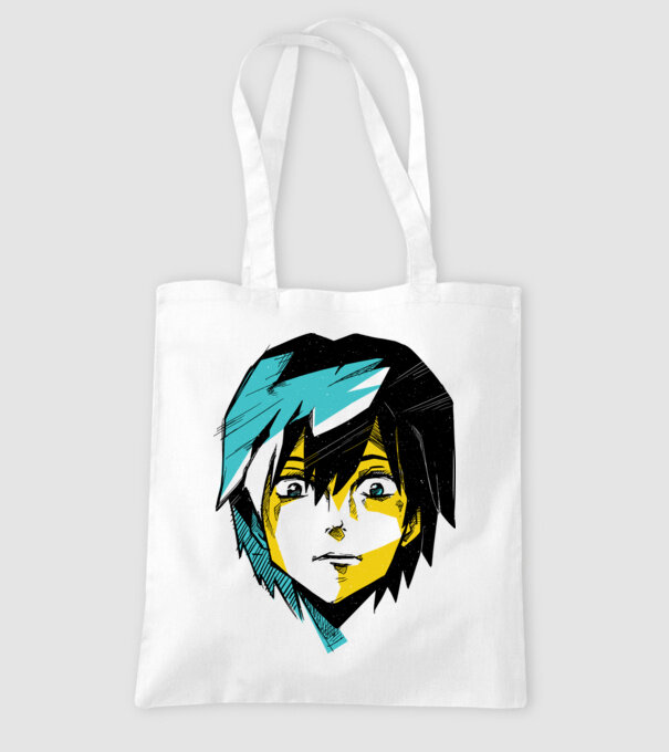 Cap Anime model alb pe tricou