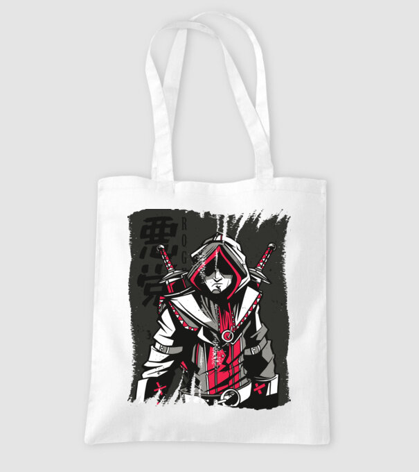 Războinic Anime model alb pe tricou