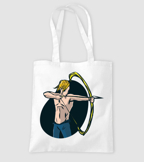 Fată arcaș Anime model alb pe tricou