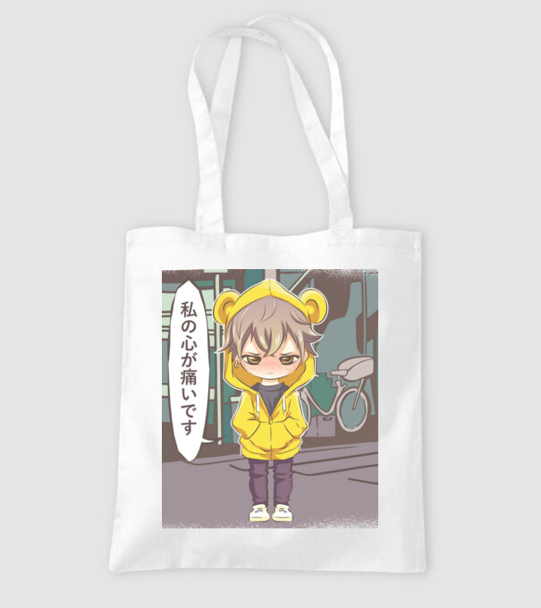 Anime Manga scenă model alb pe tricou