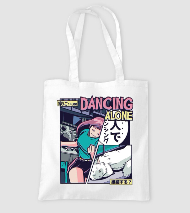 Anime Vaporwave benzi desenate model alb pe tricou